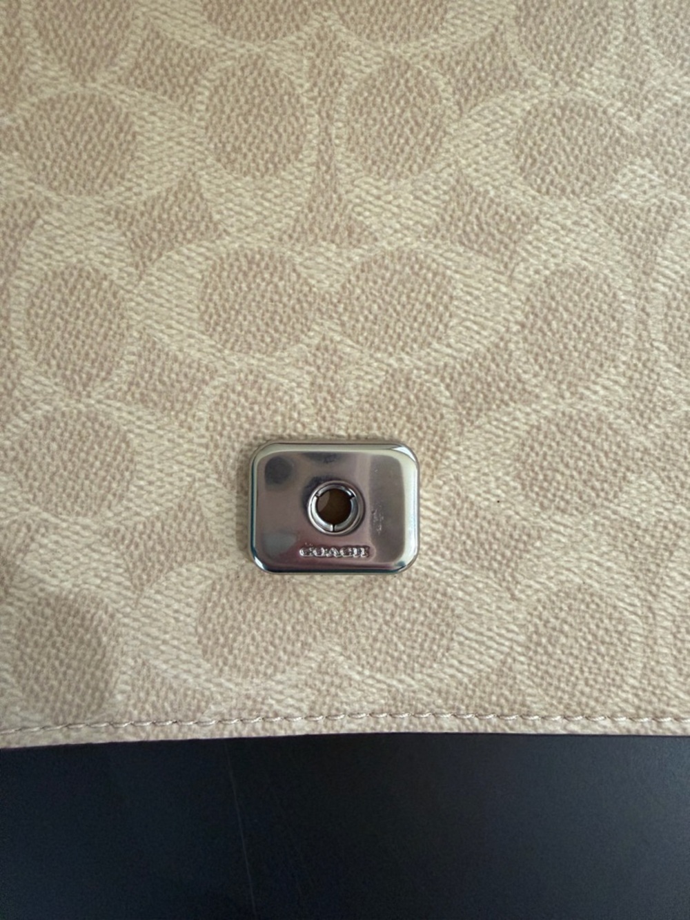 Coach Courtney Top Handle Signature Canvas Bag Satchel with Crystal Buckle - Picture 10 of 16